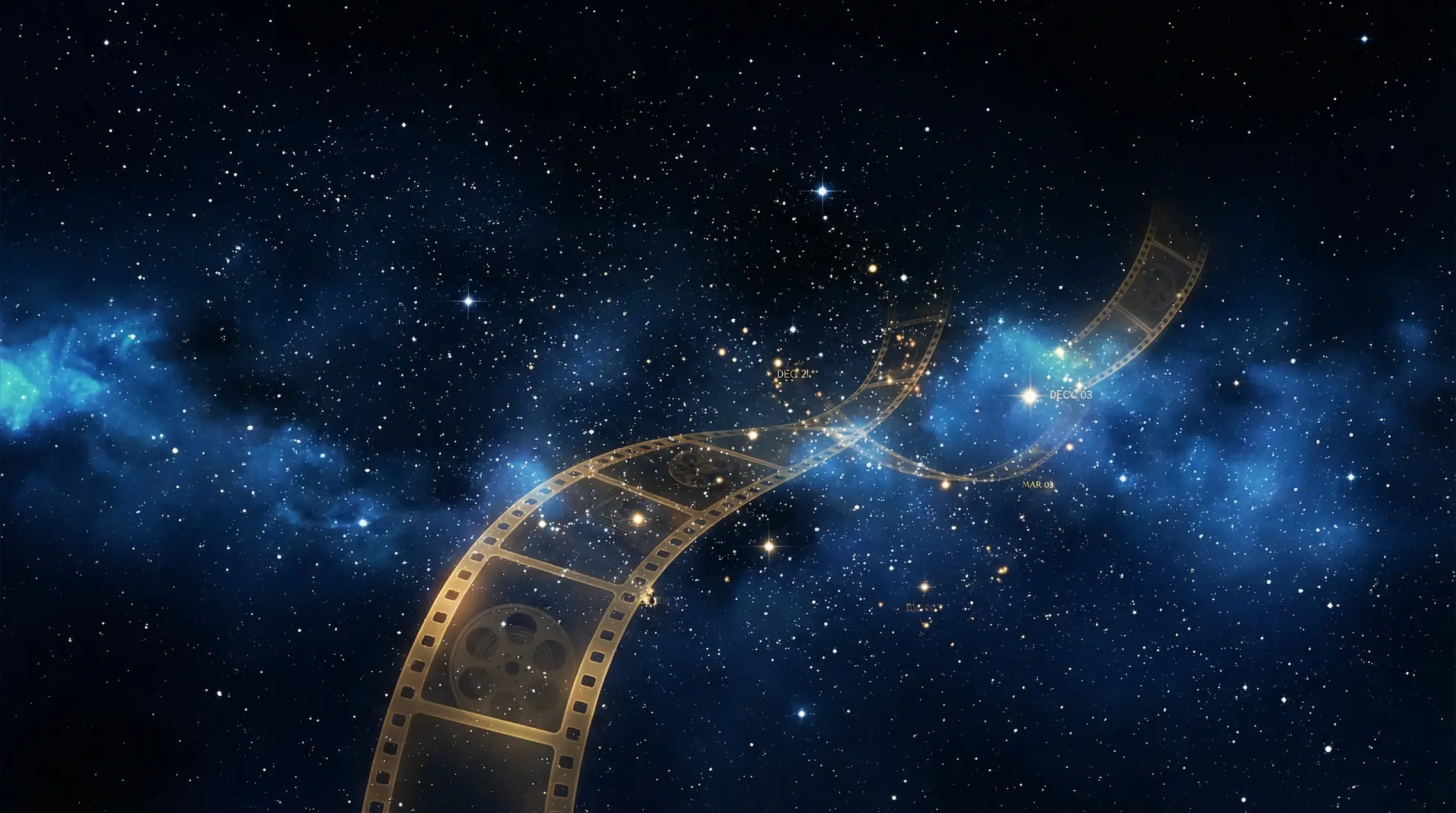 蘑菇视频 全球首映星空时间轴背景